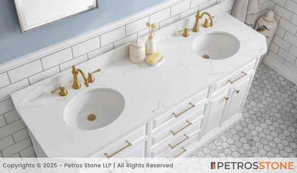 Carrara Gold Quartz Vanity